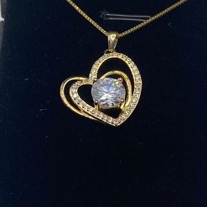 4K Gold Plated 925 Sterling Silver Pendant Necklaces 5A Cubic Zi